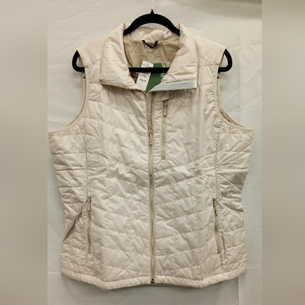 L.L. Bean Women's Cream Quilted Vest